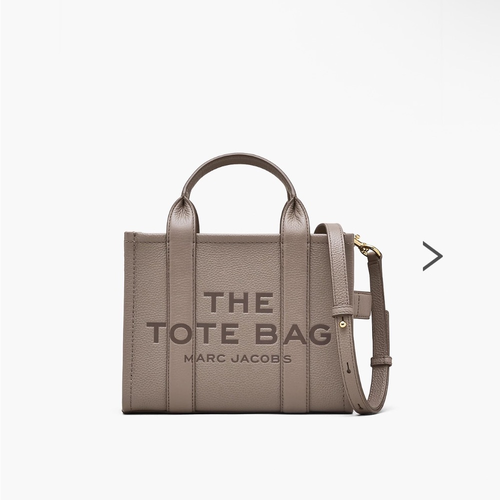 Marc Jacobs Small Cement Leather Tote Bag